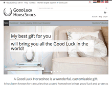 Tablet Screenshot of goodluckhorseshoes.com